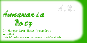 annamaria motz business card